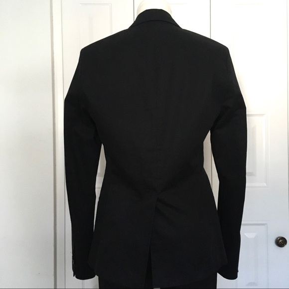 BANANA REPUBLIC black pinstripe Slim Fit blazer 6P - Picture 5 of 6